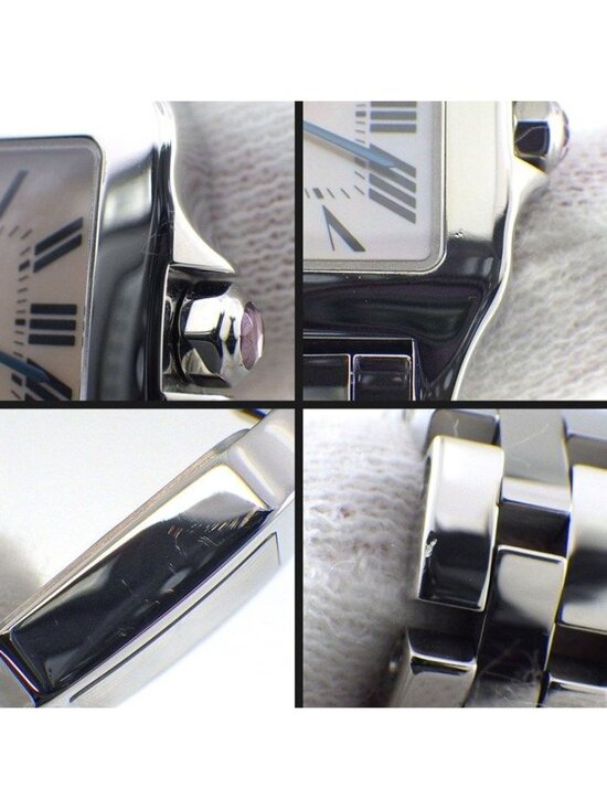 Cartier Watch Santos Demoiselle SM Square Pink Shell Dial Roman Index SS Quartz main image 10
